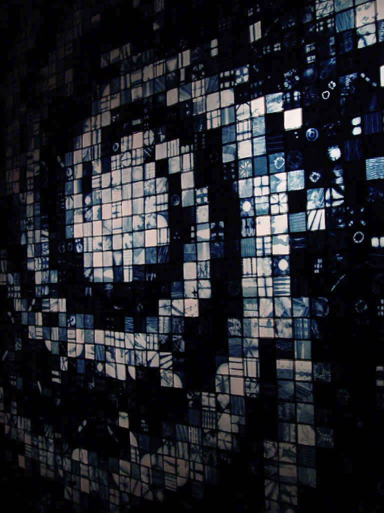 indigo impression textile